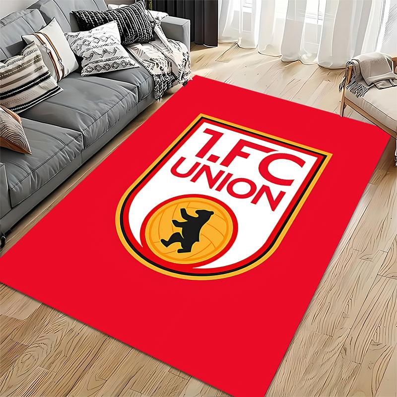 1.FC Union Logo Red Carpet suitable as a non-slip mat for the living room or bedroom sofa
