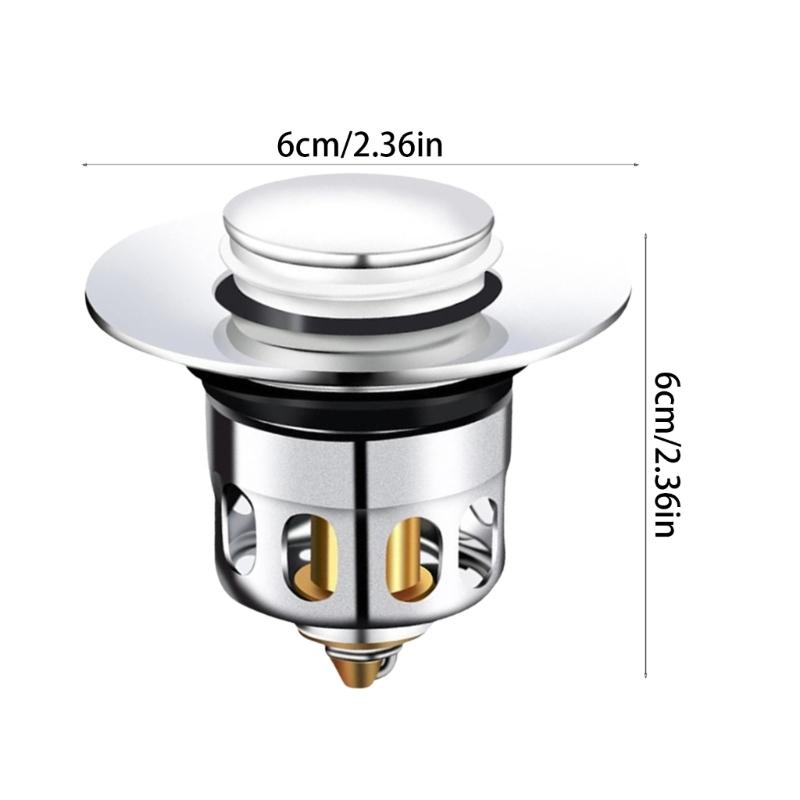 Universal Popups Drains Filter with Not Clog Basket Quick Drains Sink Strainer Upgrades for Kitchen & Bathroom Sinks