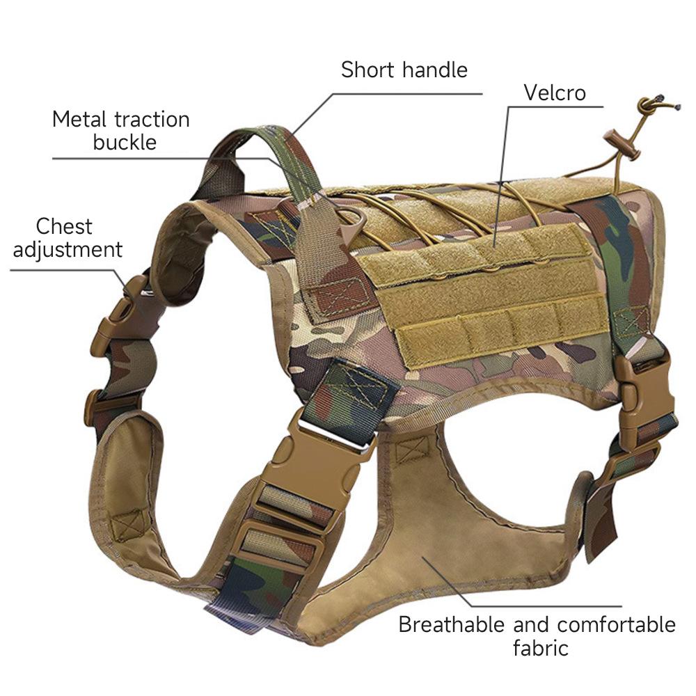 Военная тактическая шлейка для больших собак, тренировочный жилет, тактическая шлейка для домашних собак, товары для выгула домашних животных