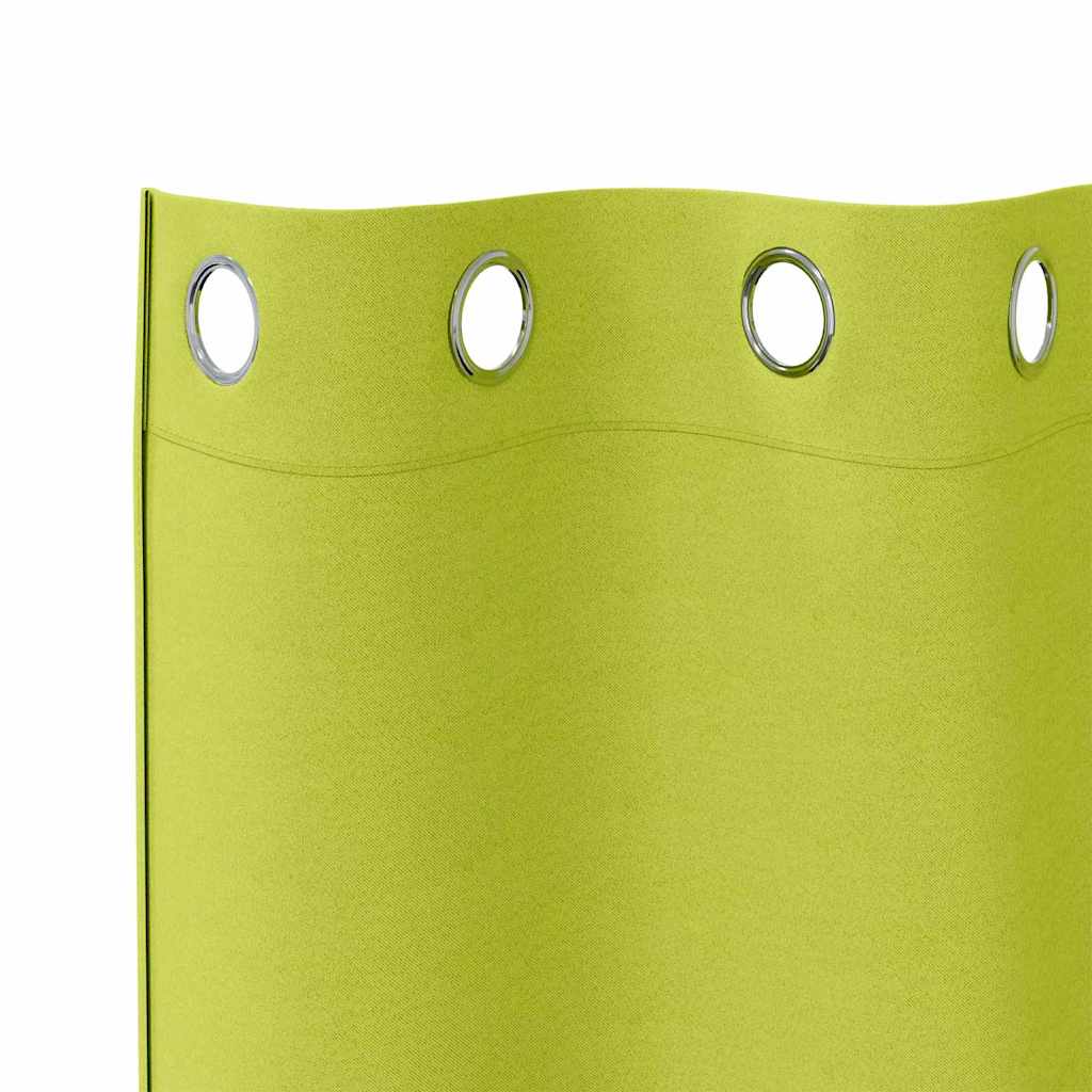 Blackout Curtains with Rings 2 pcs Green 245 x 140 cm