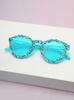 2026 Y2K Candy Cat Eye Sunglasses for Girls UV Protection Rhinestone Trim Trendy Birthday Light Luxury Sun Glasses KJ262