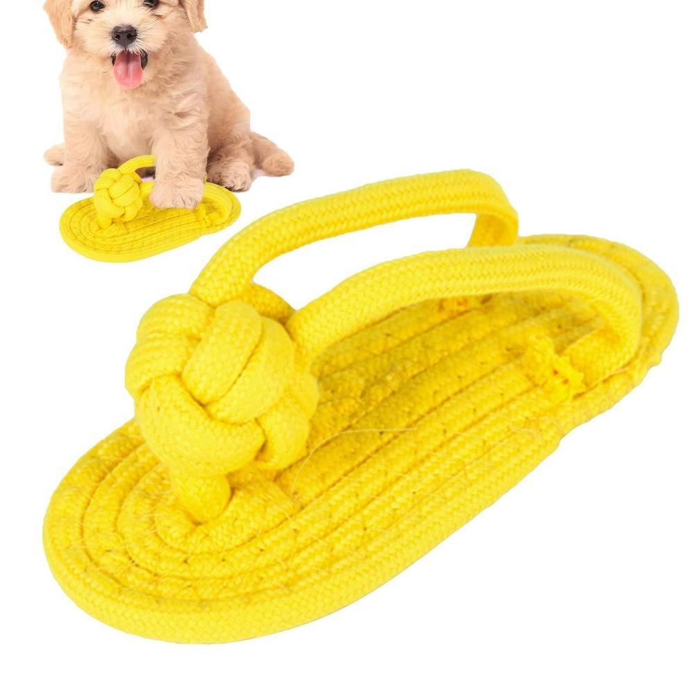Stress Relieving Wear Resisting Dog Chew Knot Toy Cat Slipper Toy Pet Molar Rope Dogs Accessories