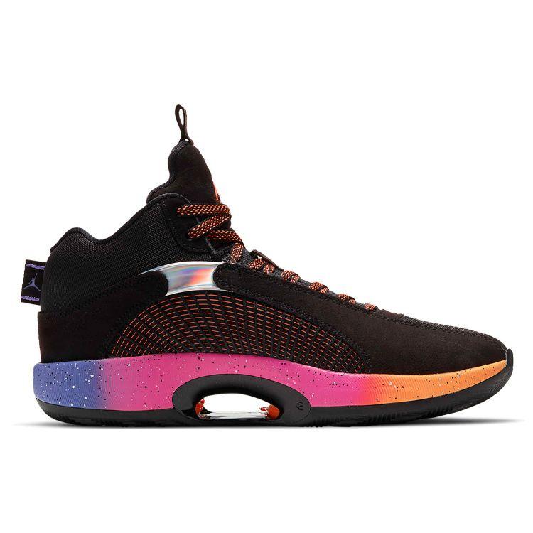 Air Jordan 35 Sunset Men Sneakers Black Hyper-Grape Fuchsia-Blast CQ4227-004