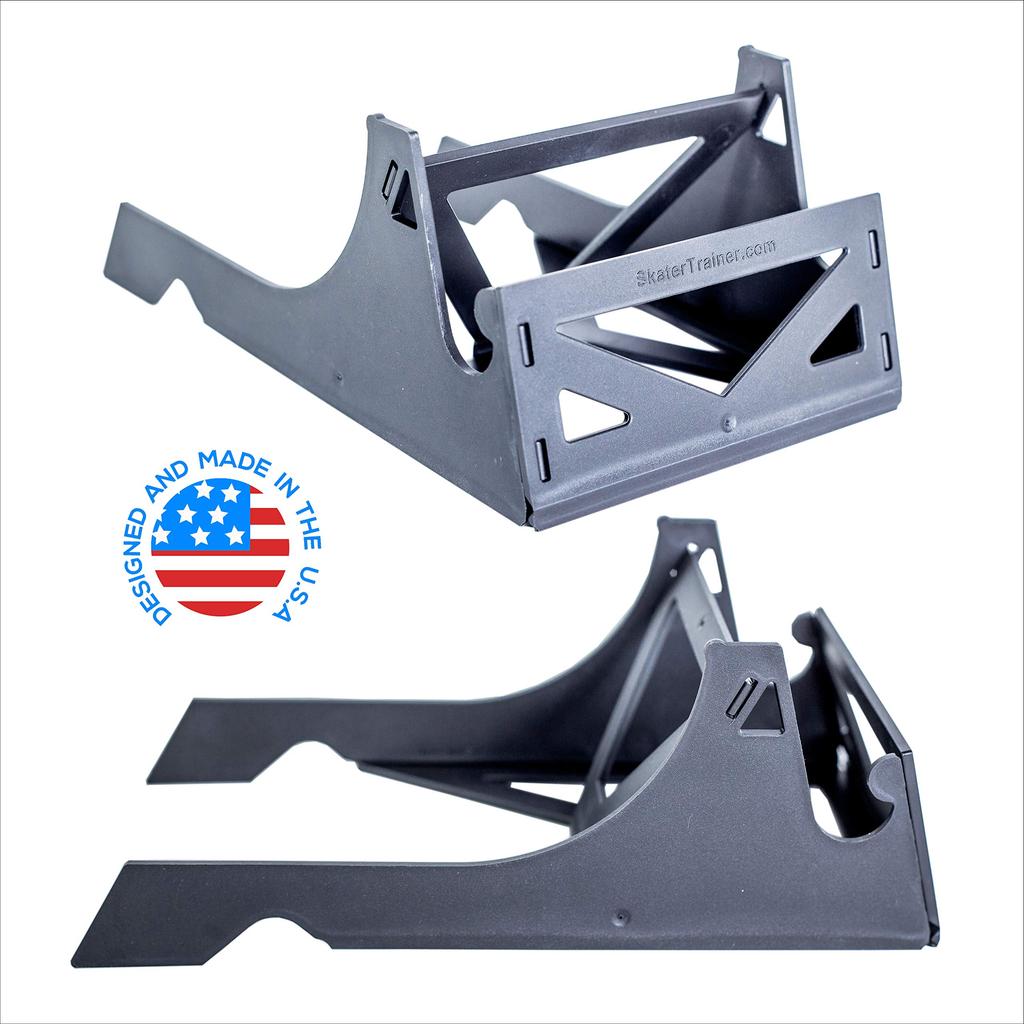 SkaterTrainer Origami Skateboard Stand and Portable Skate Black Display,