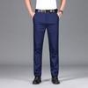 Летние тонкие мужские повседневные брюки из бамбукового волокна, прямые свободные и универсальные мужские брюки, не требующие глажки, эластичные повседневные брюки