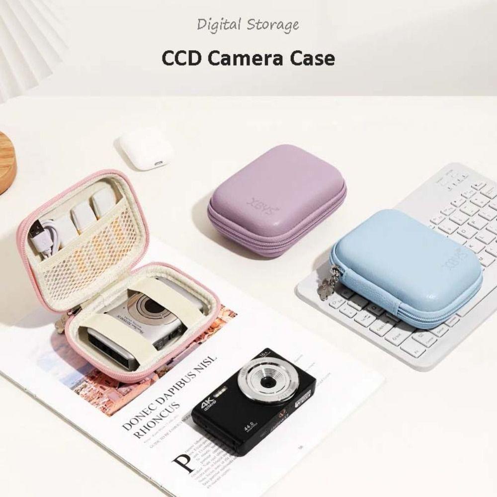 Shockproof Cameras Storage Holder PU Leather Camera Carrying Bag Digital Camera Case SD Card