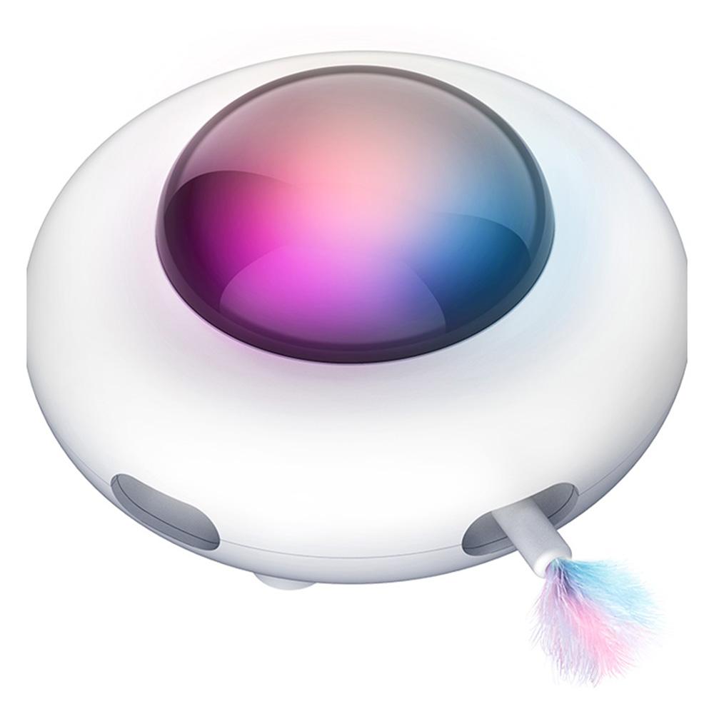 Автоматическая игрушка для кошек, электрическая умная гравитационная НЛО, саморазвлекательная палочка с перьями, игрушка для домашних животных - для кошек