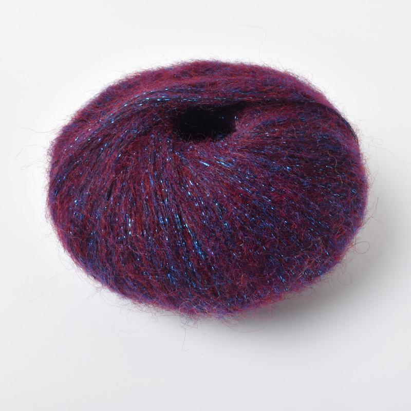 25g/ball Sequin Mohair Yarn DIY Handmade Knitting Golden Silk Mohair Yarn Wool Needle Material