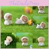 Adorable Resin Sheep Figurine Cute Garden Diy Decoration Cartoon Style