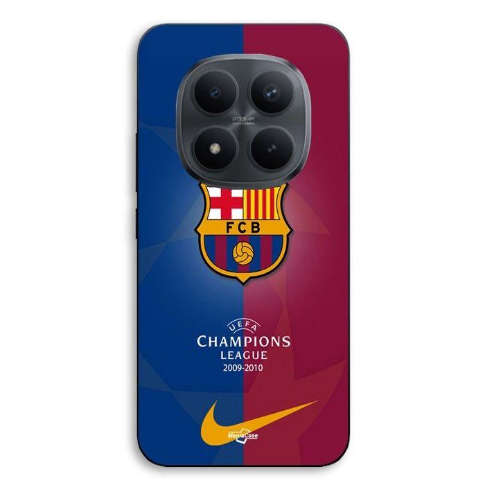 Coque téléphone - MANIACASE - Xiaomi Redmi Note 15 Pro 5G - Silicone TPU - Noir - Motif Barcelone FC