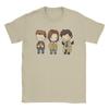 Мужская футболка Sam Dean Castiel Supernatural Chibi Футболка ТВ-шоу 100% Хлопок Одежда Футболка с круглым вырезом Новое поступление Футболка
