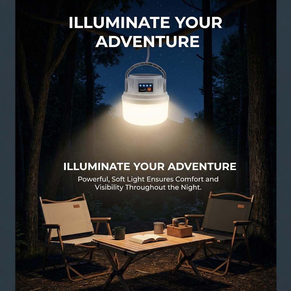 Waterproof Solar Camping Lights USB Rechargeable Rechargeable Light  Emergency Use