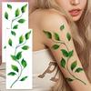 Large Realistic Vine Tattoos 2 Sheets - Waterproof Leaf Body Art Stickers For Women, Party & Events