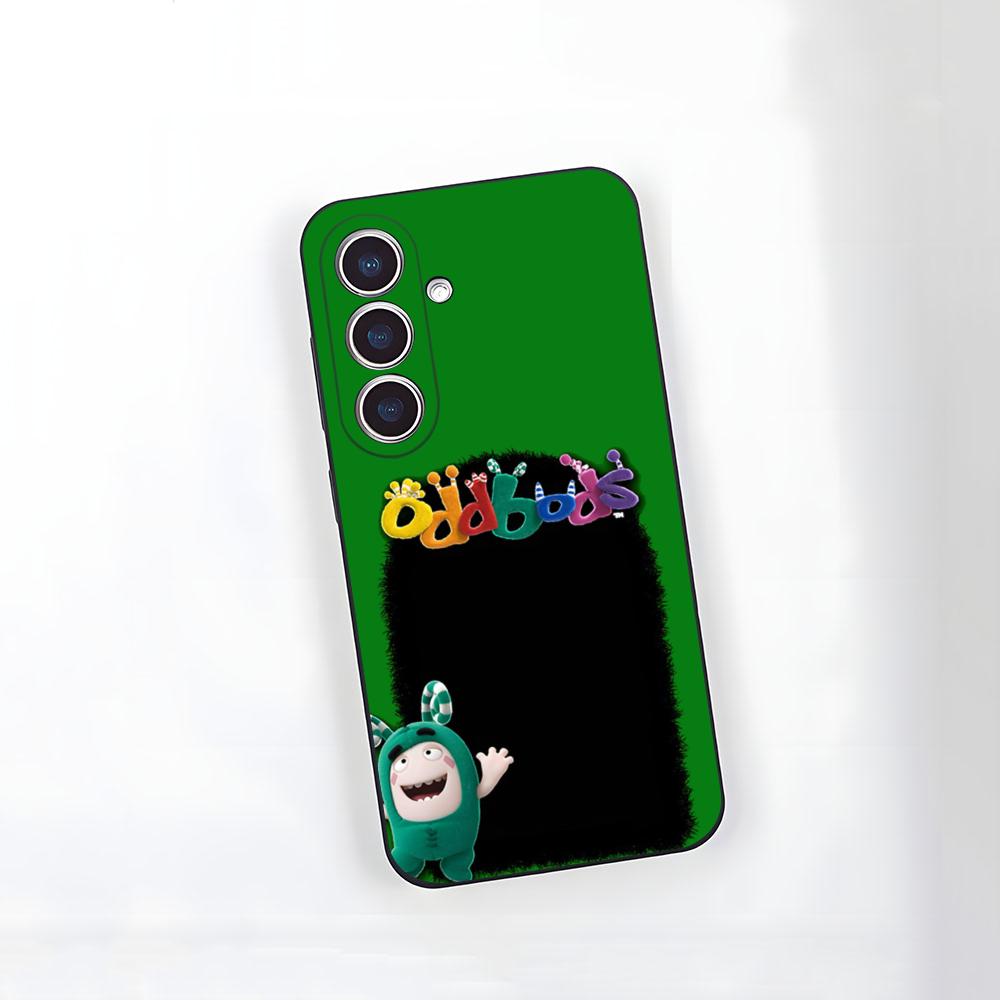 Cartoon O-OddbodsE Phone Case For Samsung S26 S25 S24 FE S23 S22 S21 Plus S20 Ultra Note20Ultra Black Soft Shell