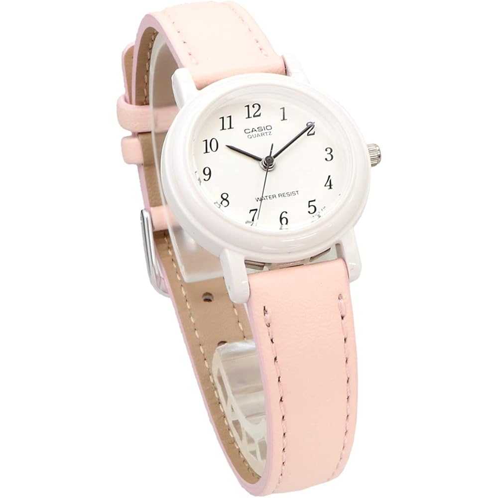 Casio Chupacasi LQ-139L-4B2 Women's Analog Watch Baby Pink Leather Strap Round Face