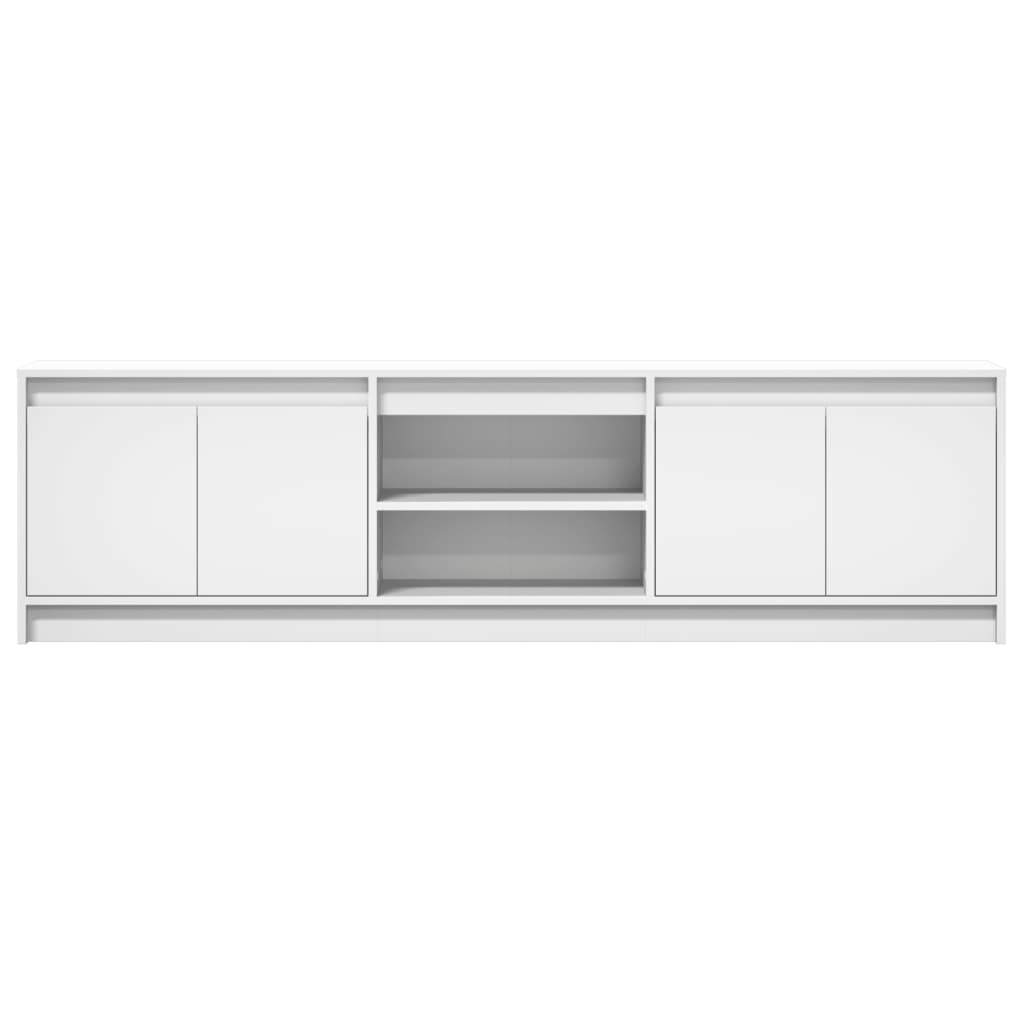 Vidaxl Szafka Tv Z Led, Biała, 180X34X50 Cm, Materiał Drewnopochodny