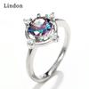Классическое кольцо Lindon из медного сплава с цирконием, женские ювелирные изделия, свадебный подарок для вечеринки