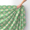 Royal Samt Stoff Polyester Zum Nähen - Motiv Gänseblümchen 2