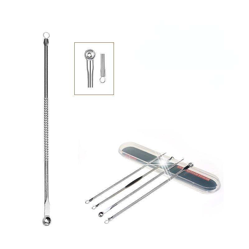 4 шт./компл. игла для удаления прыщей из нержавеющей стали, инструмент для удаления прыщей, черных точек, пятен, уход за кожей лица, средство для очистки пор на лице