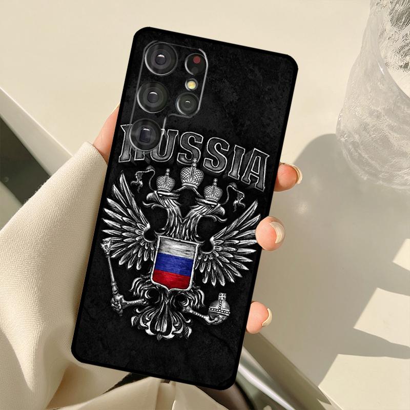 Эмблема с российскими флагами для Samsung Galaxy S21 S22 Ultra Note 20 S8 S9 S10 Plus Note 10 Plus S20 FE, чехол для телефона