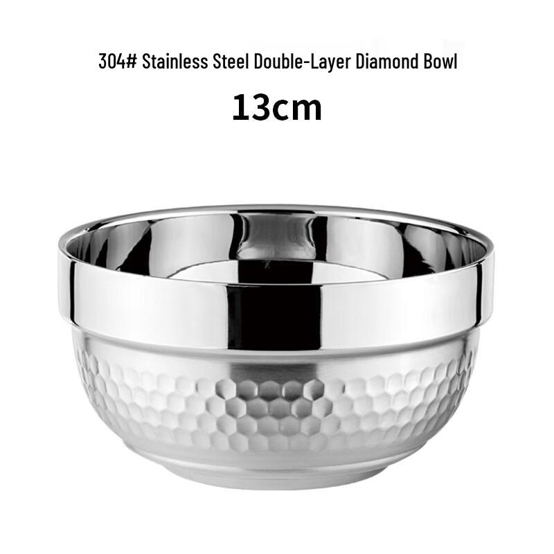 Утолщенные двойные миски для риса из нержавеющей стали 304