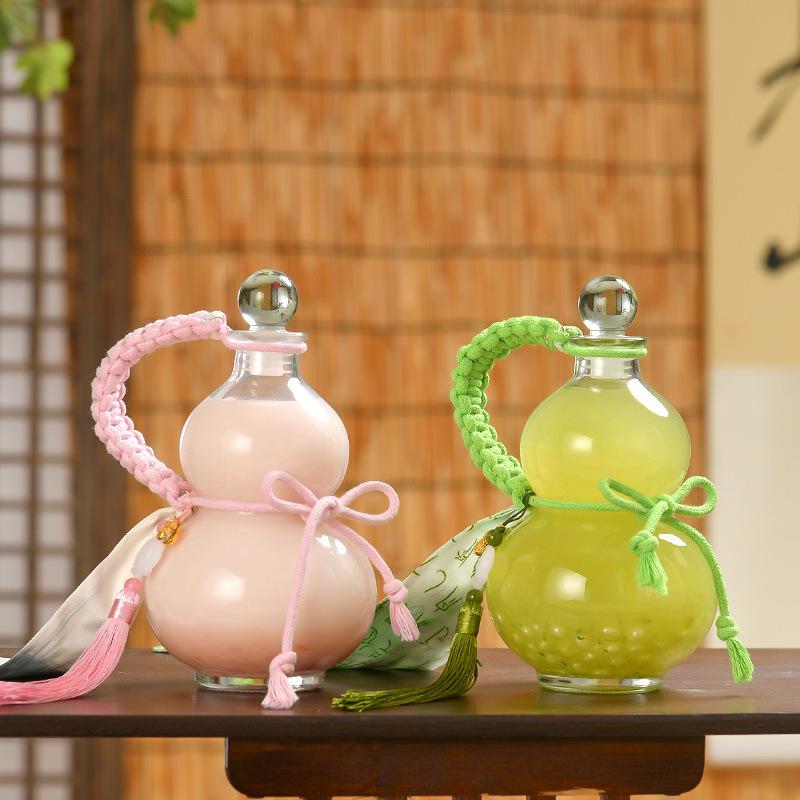 Прозрачная бутылка для вина из высокоборосиликатного стекла в форме тыквы, термостойкое стекло, пустая бутылка с крышкой, бутылка для молочного чая, для холодного заваривания