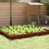 Snail Fence 16 pcs Rusty 100 x 3.5 x 25 cm Weatherproof Steel