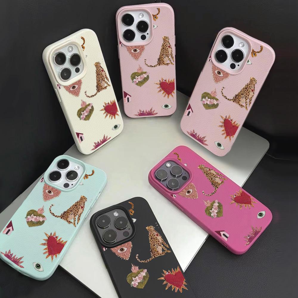 Skin-feel Phone Case for iPhone 11 13 16 Pro Max iPhone XR XS Max 14 15 Pro Max 12 13 Pro Max 16 Plus 13 Pro 14 Pro Cartoon Painted Macaron Colors