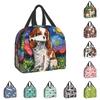 Dog Cavalier King Charles Spaniel Insulated Lunch Bag Resuable Cooler Thermal Lunch Box for Women Kid Picnic Travel