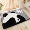 Cartoon Panda Bathroom Flocking Absorbent Floor Mat Cute Home Toilet Thickened Non-slip Mat Entrance Door Carpet
