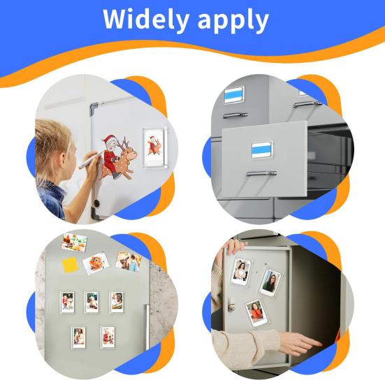 5/10/15Pcs 3-Inch Magnetic Photo Frame Double-Sided Refrigerator Transparent Acrylic Instant Film Holder Picture Display Frame Decoration