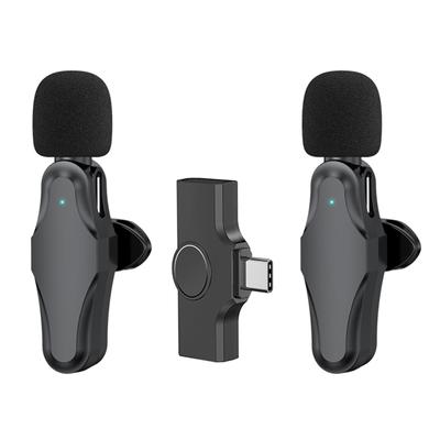 K10 Беспроводной петличный микрофон Clipon Mic Plug & Play TypeC для телефона Pad ПК с шумоподавлением