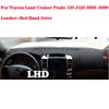 Для Toyota Land Cruiser Prado 120 J120 2003~ 2009  2006 2007 2008 Противоскользящий кожаный коврик Накладка на приборную панель Солнцезащитный козырек Аксессуары