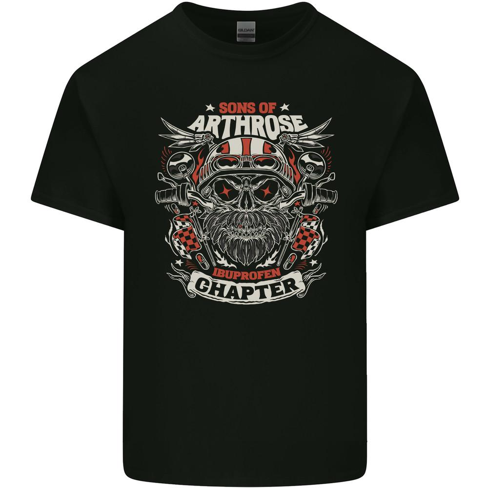 Sons of Arthrose Funny Biker Motorbike Motorcycle Mens Light Cotton T-Shirt