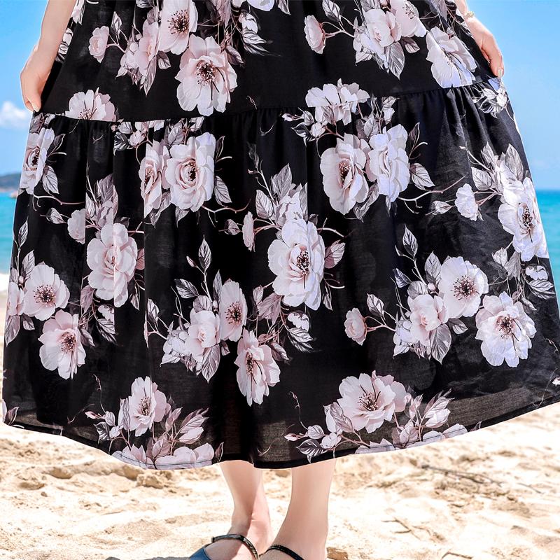 Плюс Размер Элегантное Женское Летнее Платье Повседневное Свободное Длинное Платье Без Рукавов Женская Винтажная Одежда