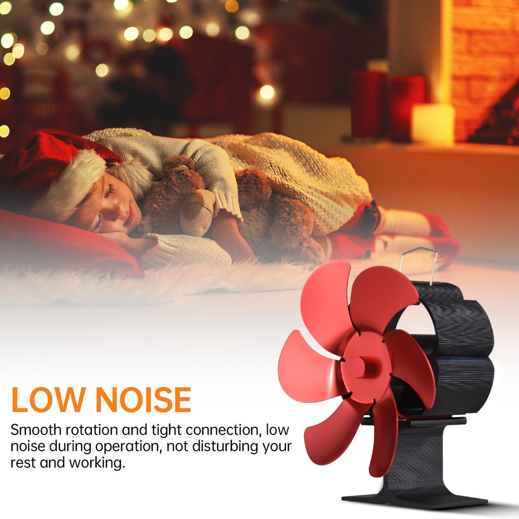6-лопастной вентилятор для духовки с ручкой для переноски и защитой от перегрева Портативный тепловой вентилятор