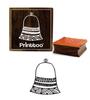 Printtoo Scrap-booking Christmas Bell Ornament Design Brown Wooden Rubber Stamp-2 x 2