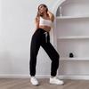 Весна 2025 Женские повседневные спортивные штаны для бега свободного кроя с высокой посадкой