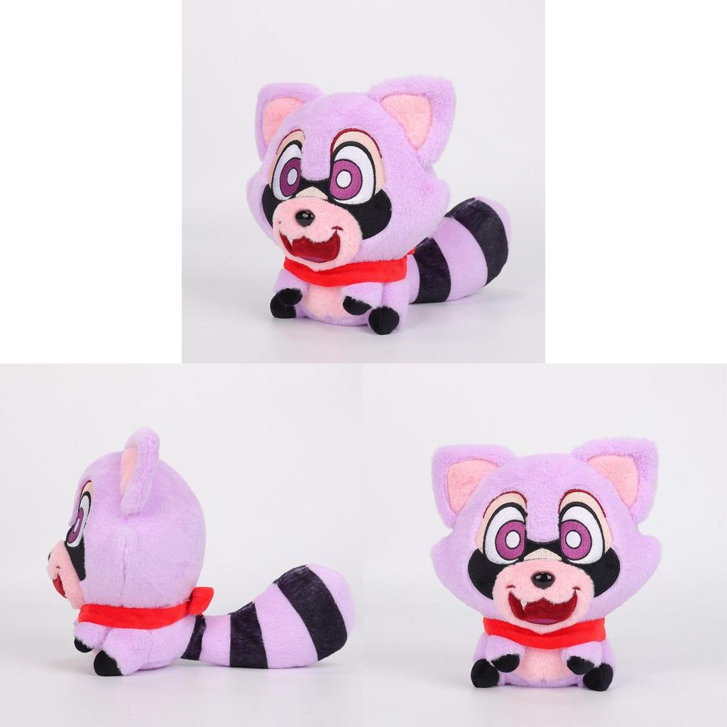 Очаровательная фиолетовая енот-плюшевая игрушка Indigo Park с мягким наполнителем из полипропиленового хлопка