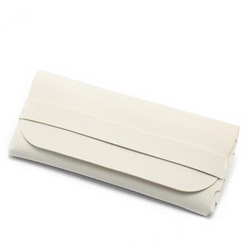 Модный чехол для очков из ПВХ кожи на кнопке - Черно-белый мягкий чехол, в наличии