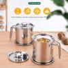 304 Stainless Steel Oil Pot, Home Oil Storage Container with Filter, 1.8L/60.87 fl oz, Oil Catch Pot, Kitchen Oil Pot, Oil Drainer