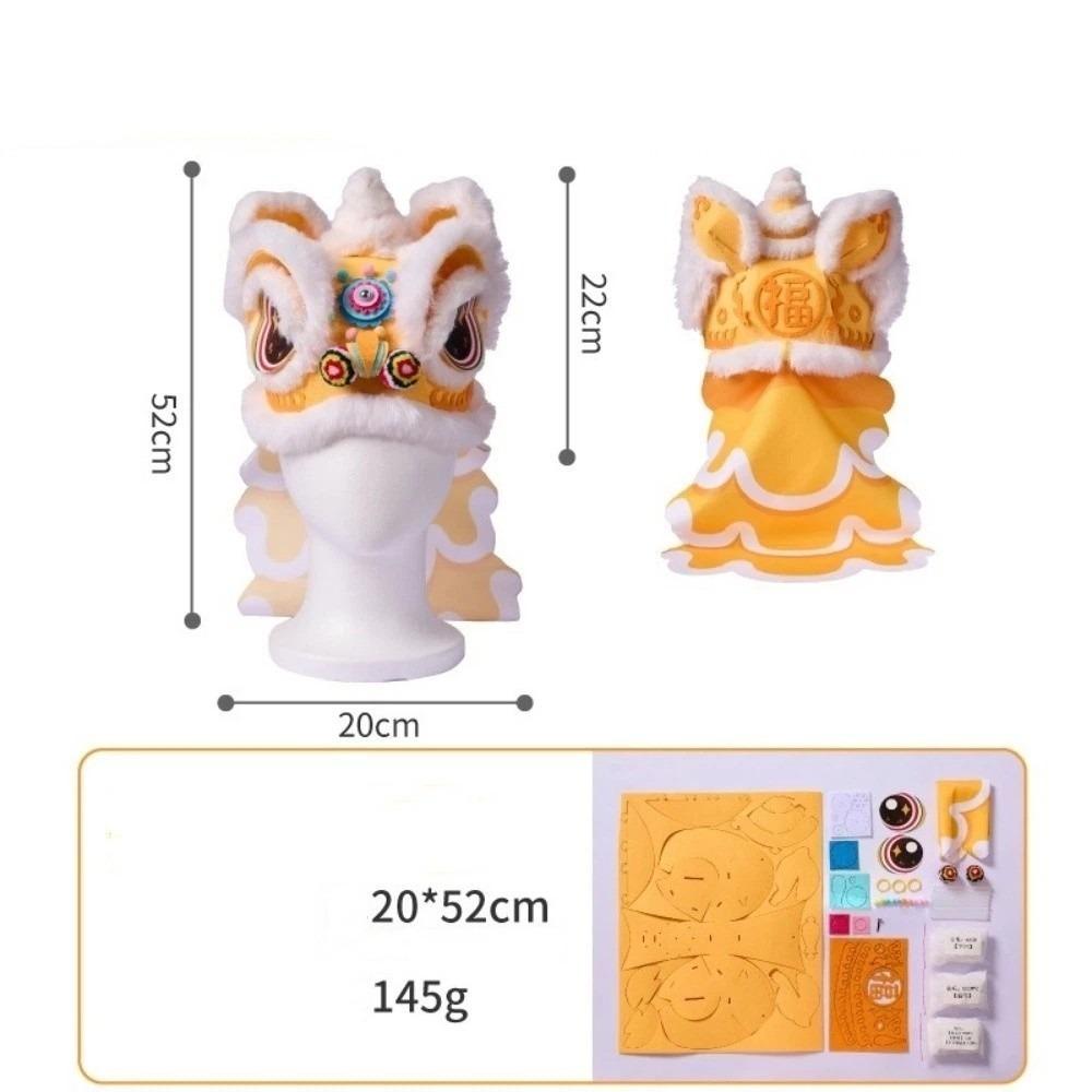 Plush Handmade Headwear Non Woven Headwear Props Gift Lion Dance Hat  Children's Crafts
