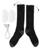 Electric Heated Socks Soft Thicken Cotton USB Rechargeable Battery Thermal Socks Grey Black