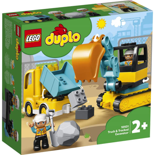 Игрушки LEGO Duplo Грузовик и Экскаватор Подарок Блоки на День Рождения Развивающие Рождество Мальчики Девочки Дети 1 и Полтора Года 2 Года 4 Года Я