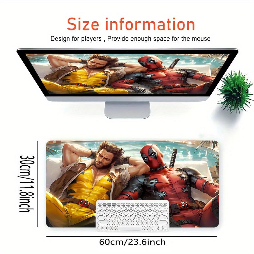 Large Multi-Size Non-Slip Rubber Base Deadpool, Wolverine, Friendship Mouse Pad, Stitched Edges Keyboard Desk Mat for School, Office, Home,