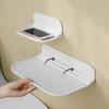 Foldable Wall Shelf Punch-Free Wall-mounted Plastic Floating Shelf Household Bathroom Toilet Towel Clothes Storage Rack