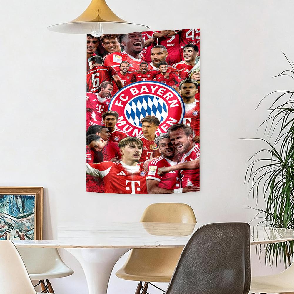 Bayern Munich Wall Decor Tapestry Art For Pet Memorial Birthdaywedding Party Backdrop Family Gift