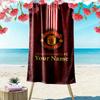 Manchester United F Custom Name Print Beach Towel, Large Soft Quick Dry Towel for Beach Camping Swimming