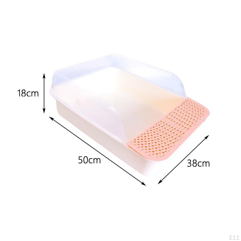 Open Tray Cat Toilet Wear Resistant with High Side Non Anti Splashing Kitty Litter Box Sandbox for