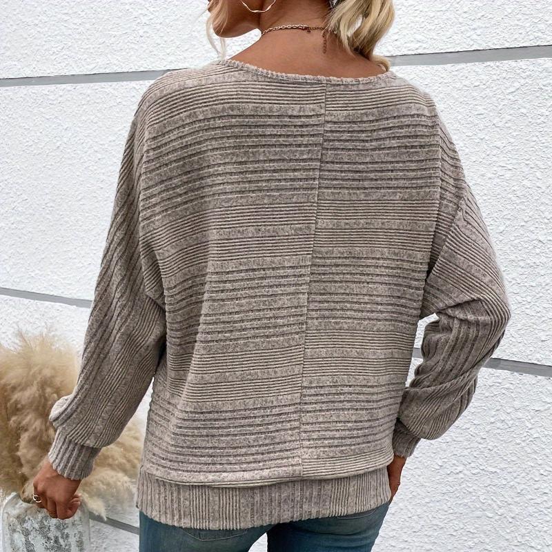 Женский повседневный свитер с рукавами «летучая мышь» свободного кроя и удобные топы